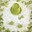Special set for newborn photography - beautiful fresh green photo prop for baby boys.